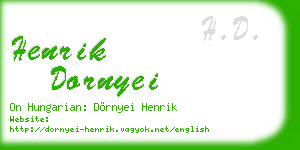 henrik dornyei business card